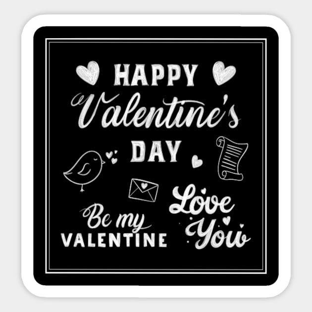 Happy valentines day Sticker by Vitarisa Tees